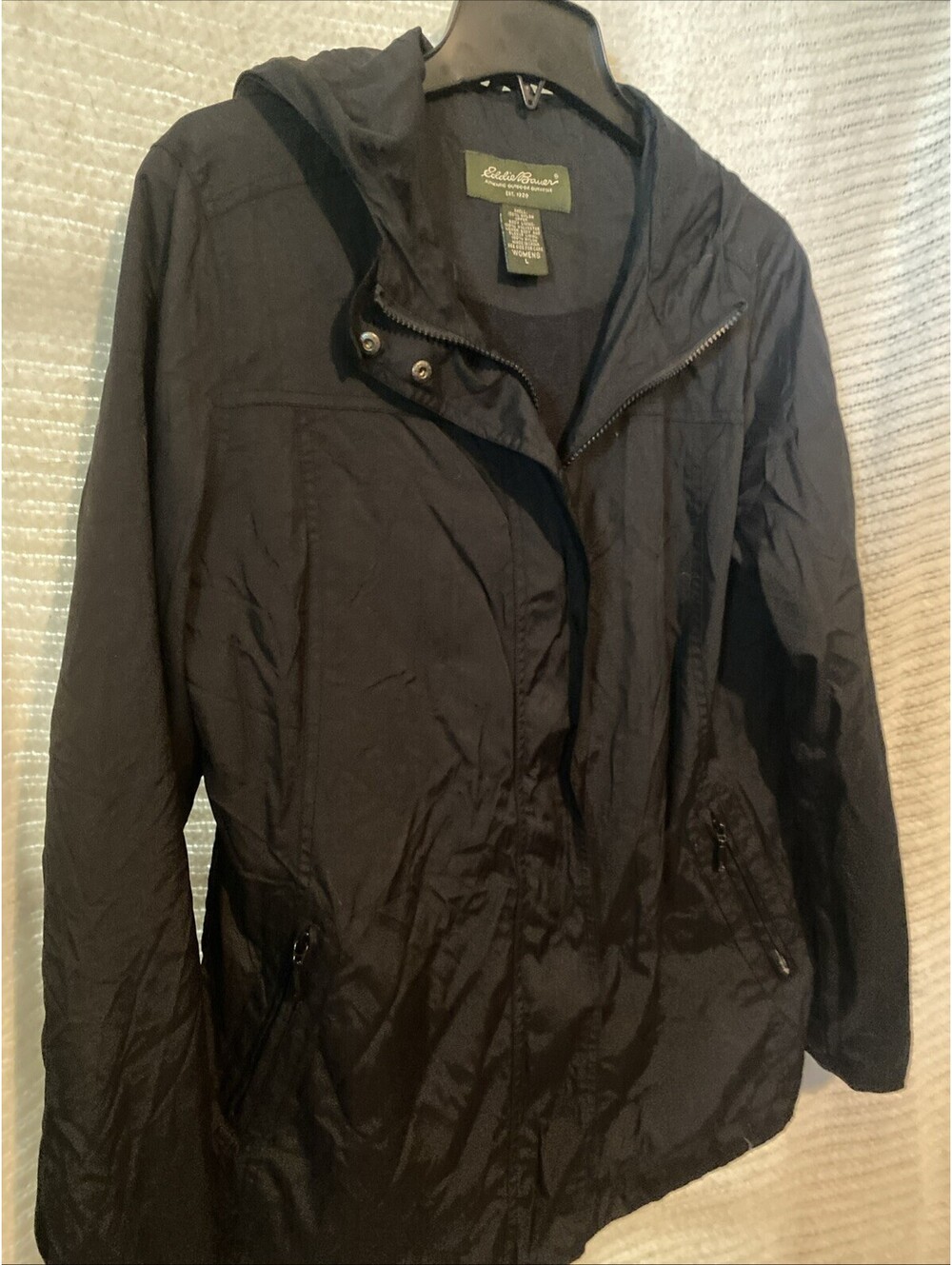 Eddie Bauer Thermore Insulated Full-Zip Hooded Jacket - Black - Women's Large